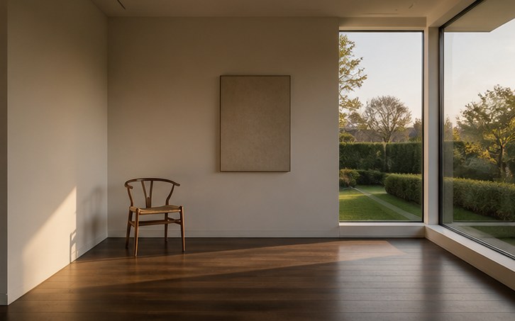 An empty room waiting for a viewing