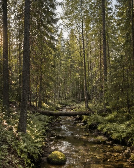 Alder Hollow second-growth forest