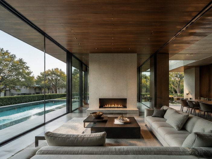 Living room facing west