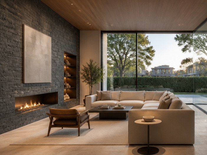 Living room at the top of the tower