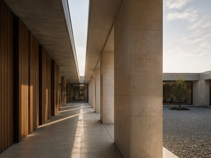 Courtyard colonnade