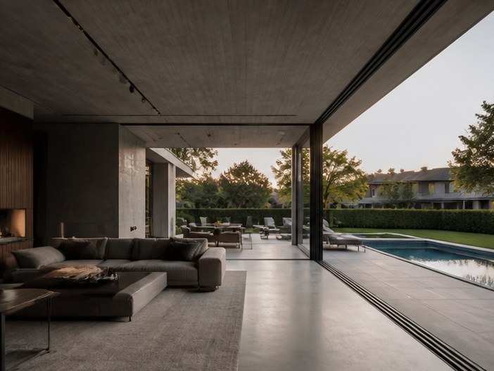 Living room under the long roof