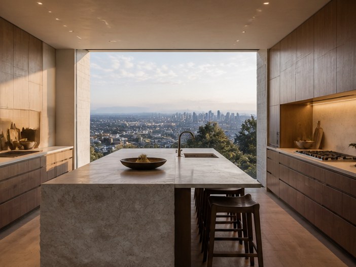 Kitchen with stone island