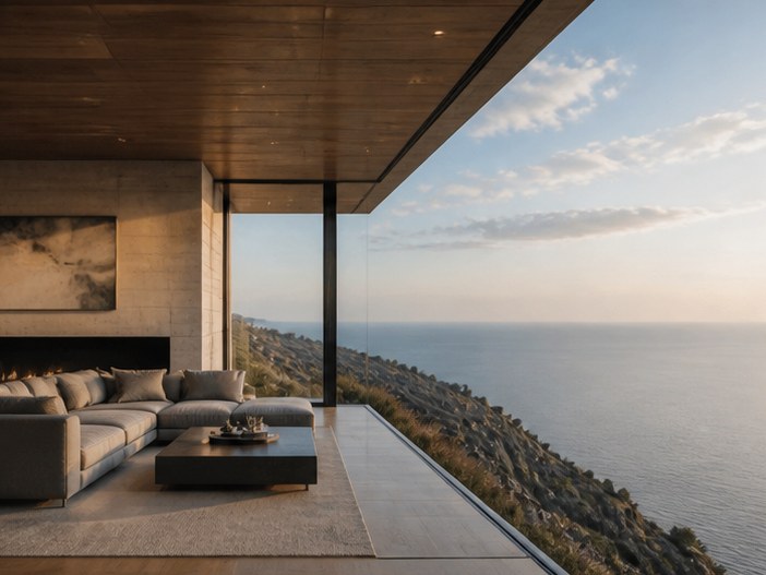 Living room at the cantilever