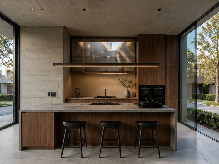Kitchen along the quay wall