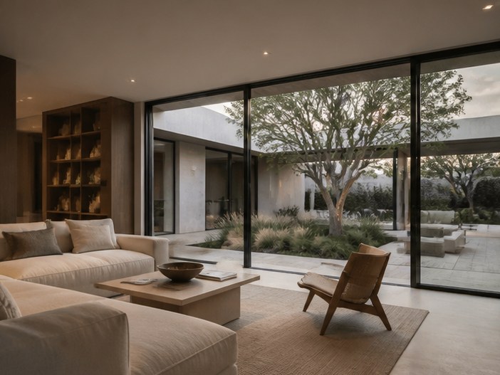 The sunken courtyard