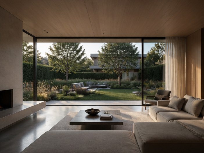 Living room among the trunks